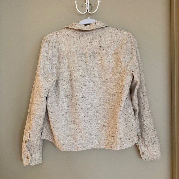 Rivet and Thread Oatmeal Half Button Top (Size Medium) - Picture 6 of 6